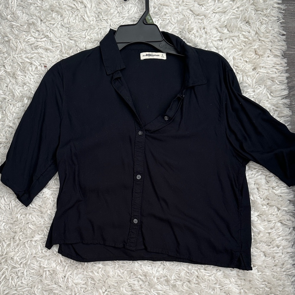 Abercrombie & Fitch Navy Button-Down Shirt